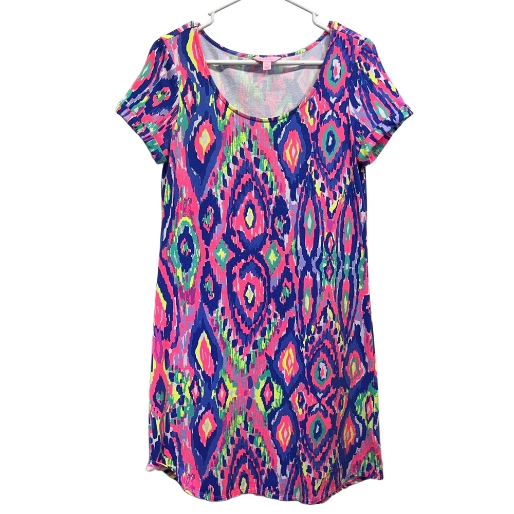 Lilly Pulitzer Tammy‎ Neon Luminescent UPF 50 Short Sleeve Dress Small